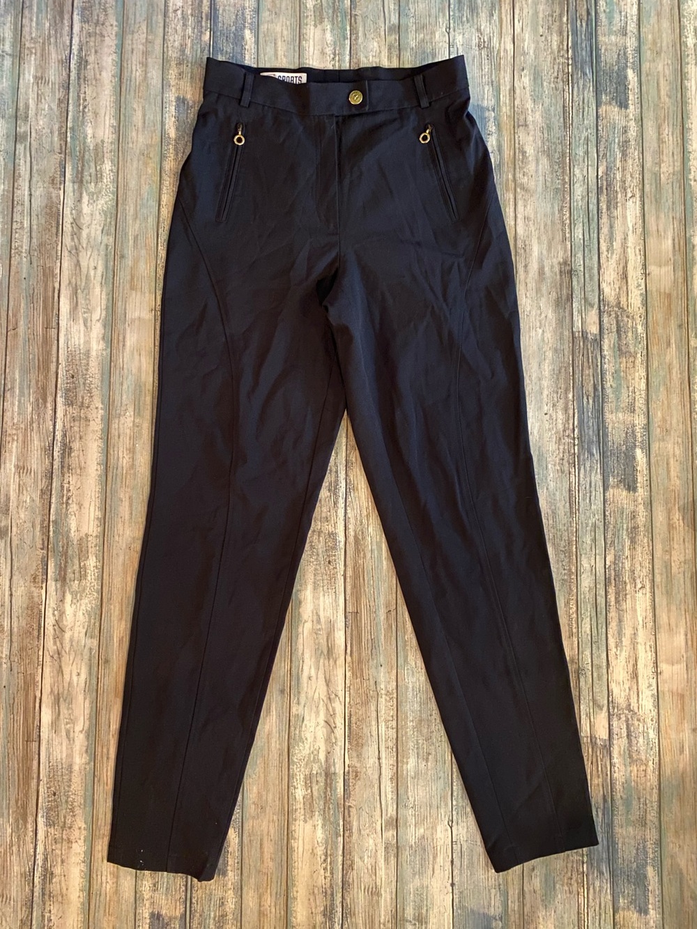 Vintage Authentic Mondi Sports Black Stretch Pants Women’s 38 Made in Portugal